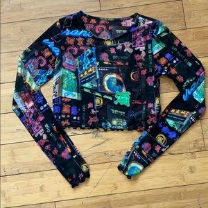 Long sleeve crop top